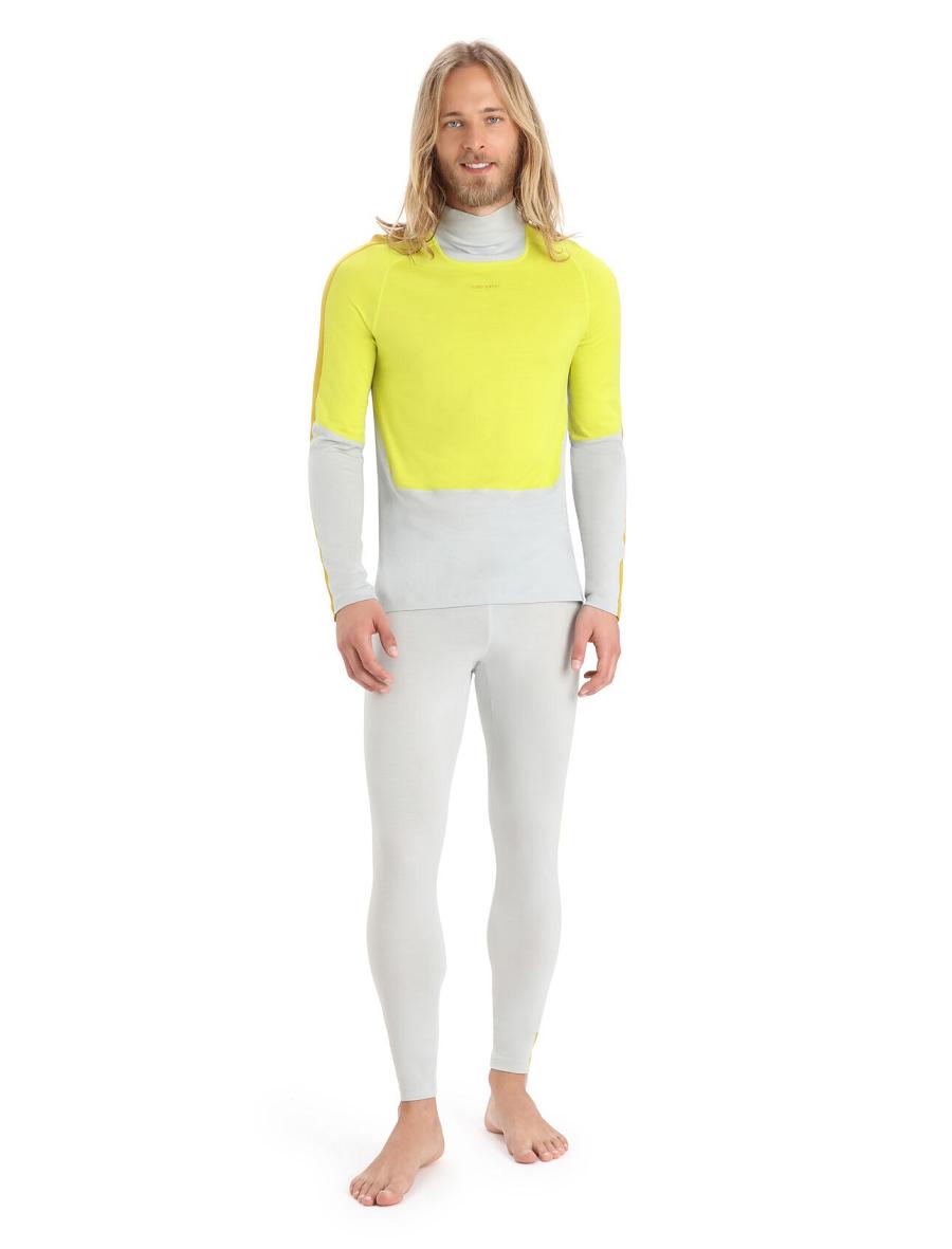 Ether / Shine Icebreaker Merino 200 Sonebula Long Sleeve High Neck Thermal Top Men's Base Layers | AU 1345VRWD